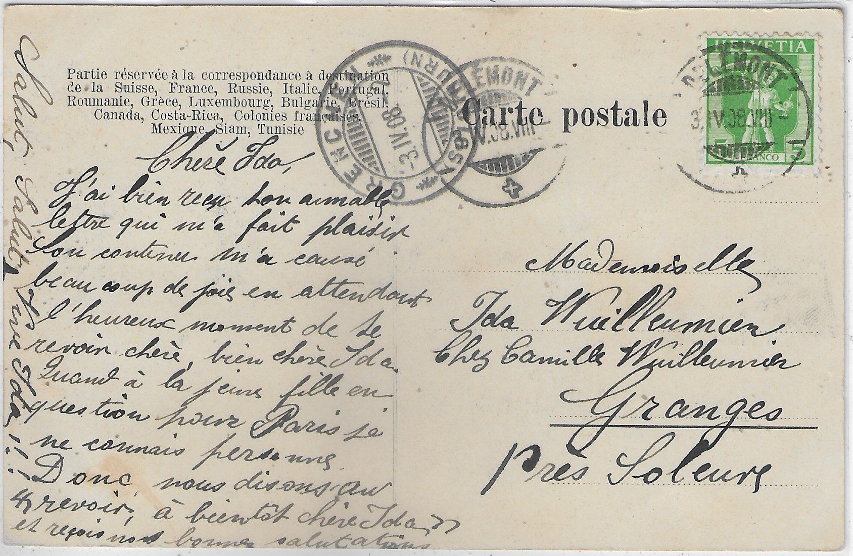 Cartoline postali: Delemont - Quartier de la gare – Usato da Ettingen venduto da Kartenplanet 1