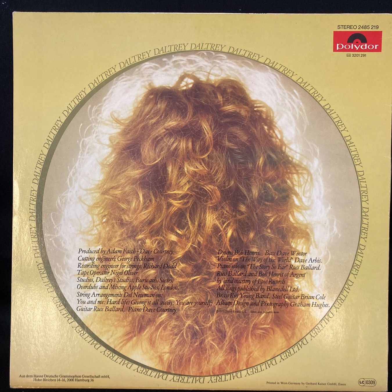 Dischi in vinile: Roger Daltrey (The Who) / Same – Usato da St.Gallen venduto da Out-take 1