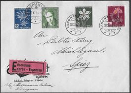 1946 FDC LANGNAU Emmental  30.XI Serie  SBK 300.- Top ab 1.-