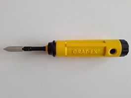 Grat-Ex Handentgrater, ausziehbar, mit Dreikanteinsatz