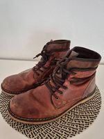 Boots Schnürstiefeletten Leder/Wildleder braun Gr. 42