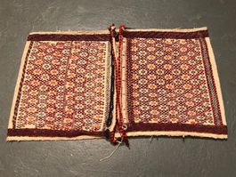 Lebendiger seltener Salz - Doppeltasche Jijim ANTIK 63x105cm