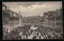 Münster, Die Auffahrt-Prozession aus de