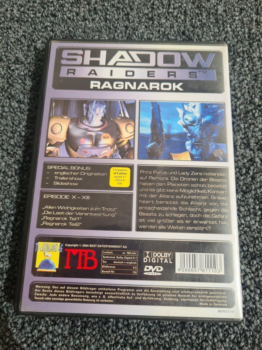 Tutti i DVDs: SHADOW RAIDERS RAGNAROK(11364) – Usato da Ruswil venduto da M71 1