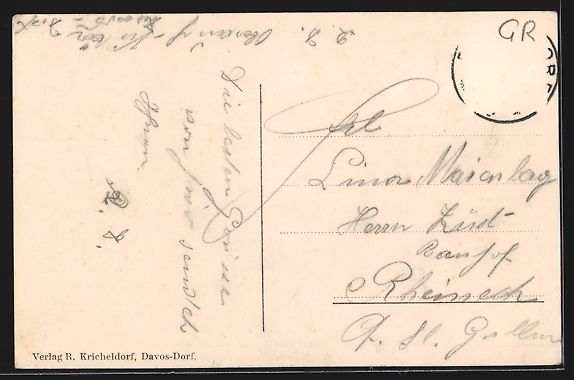 Cartes postales: Davos-Dorf, Neues Sanatorium mit Strasse – D'occasion à Berlin par bartko-reher 1