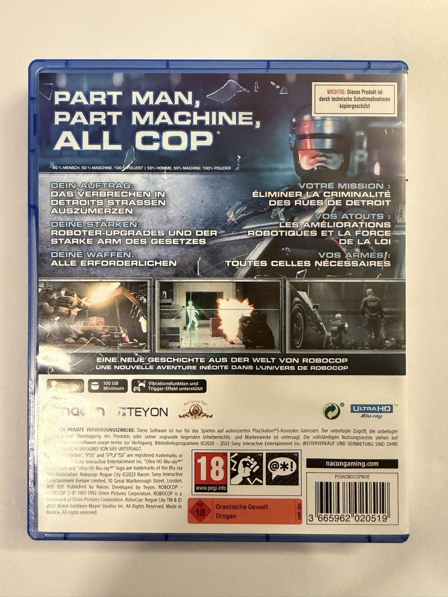 Sony Spiele: Robocop Rogue City Ps5 Game – Neu (gemäss Beschreibung) aus Hendschiken von Jamie2006 1