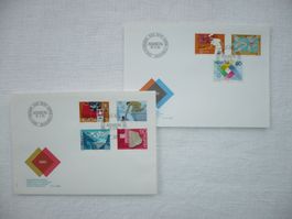 1985 2 FDC Sondermarken I & II SBK 711 - 714, 717 - 719