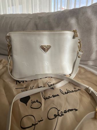 ✨ Maison Mollerus GLAND Crossover Tasche – Weiss mit Gold