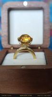 Bague argent plaqué or & Citrine Madere!