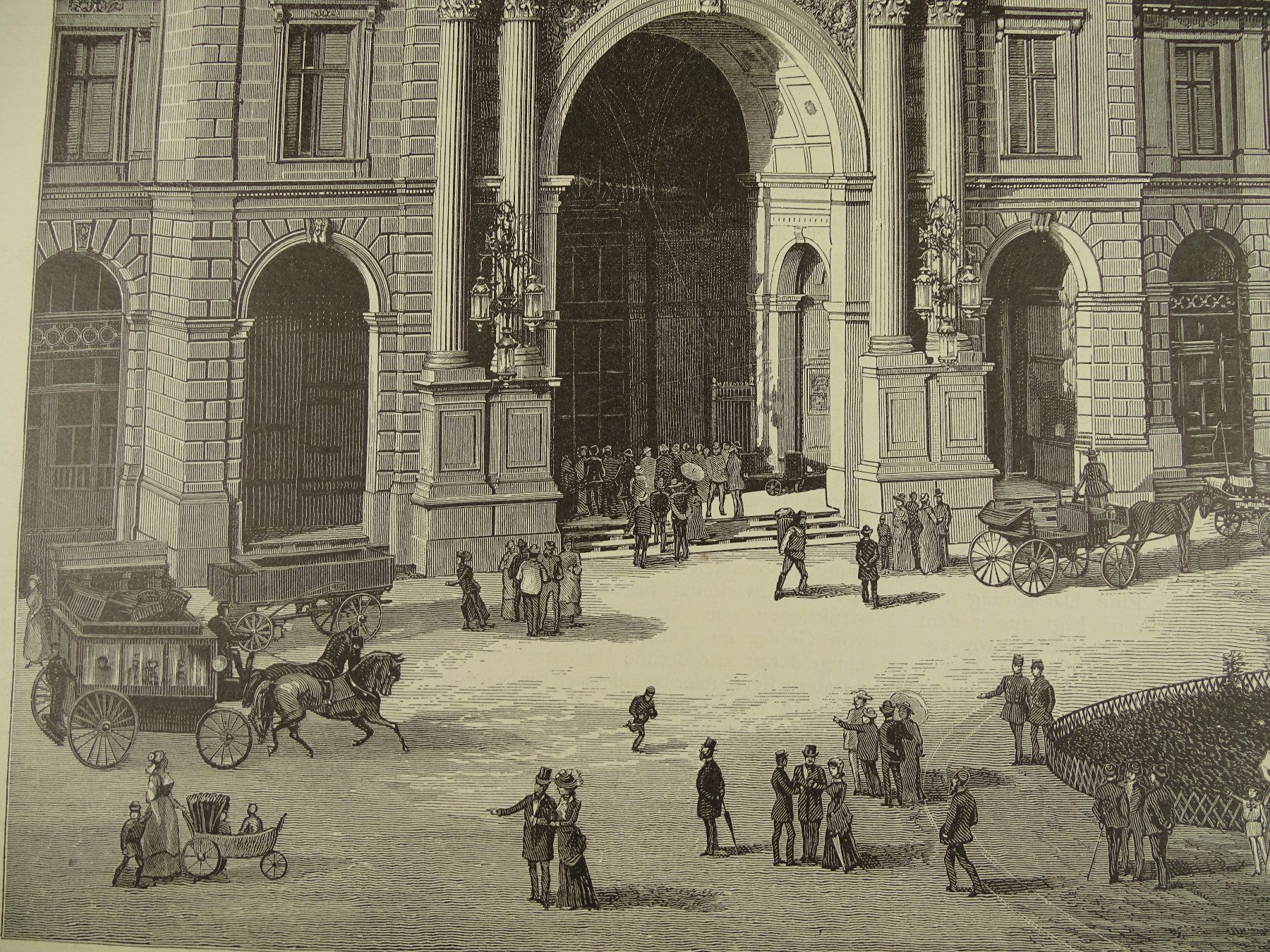 Gravures: ZÜRICH BAHNHOF, HOLZSTICH 1883 – D'occasion à Grüningen par Kartensammler 3