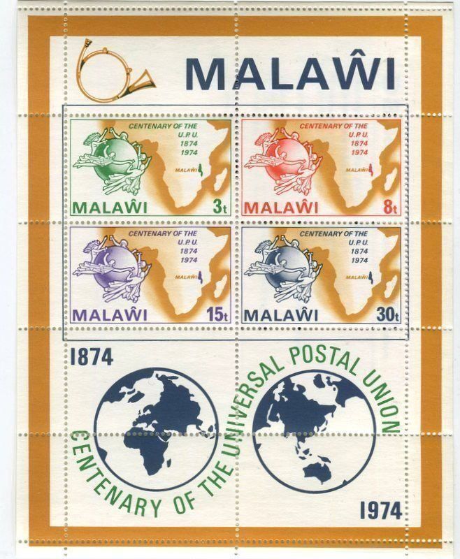 Tutti i francobolli: Block "Weltpostverein". Malawi. – Nuovo e nell'imballaggio originale da Basel venduto da Butsch5
