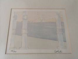 CATHELIN Bernard 1919 - 2004 / Venise Île de San Giorgio