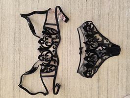 Agent Provocateur BH und Slip Schwarz Grösse 34/2 75B