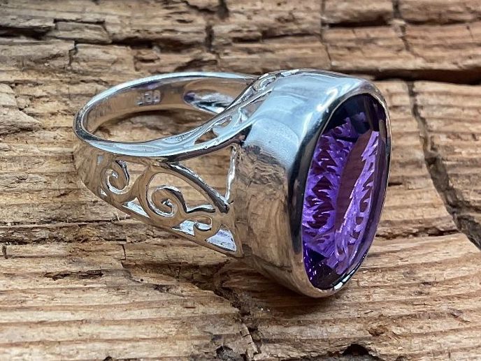 Anelli: Super Amethystring, sehr solide Qualität, Gr.56 – Nuovo (secondo la descrizione) da Luzern venduto da S.Kern01