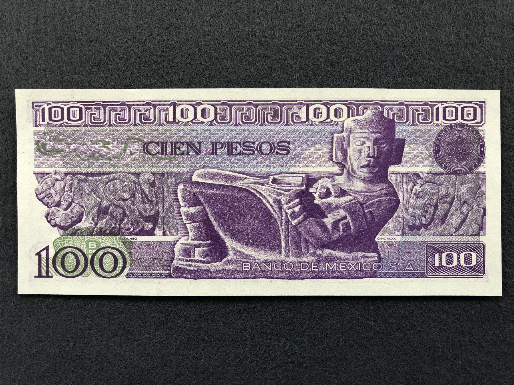 Banconote: Mexico 1982 - 100 Pesos UNC – Nuovo e nell'imballaggio originale da Pfäffikon SZ venduto da Sieben77 2