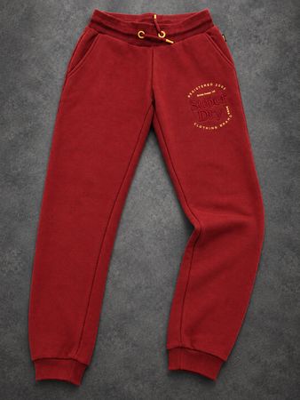 SUPERDRY Pantalon de Jogging Rouge Bordeaux EU 38 (M)