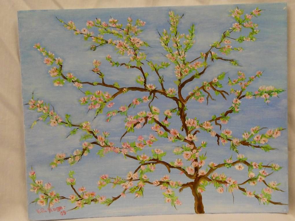 Foto & Immagini: Acrylbild Frühlingsbaum – Usato da Uznach venduto da gartenri