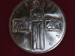 Silber 5 Fr. Gedenkmünze 1963 Rotes Kreuz Schweizer Münze