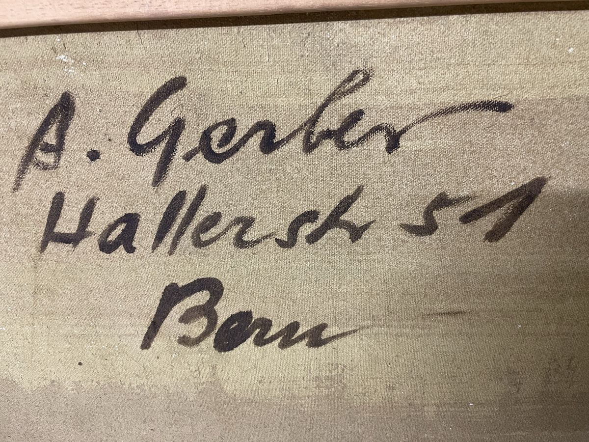 Dipinti: Abstrakte Malerei A. Gerber, Hallerstr. 51, Bern, 1951 – Usato da Hindelbank venduto da chinok01 4
