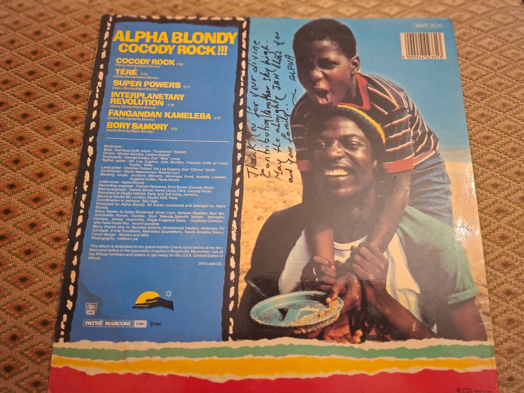 Dischi in vinile: Reggae LP - Alpha Blondy - Cocody Rock - Dédicacé – Usato da Bernex venduto da Wannabehasbeen01 1