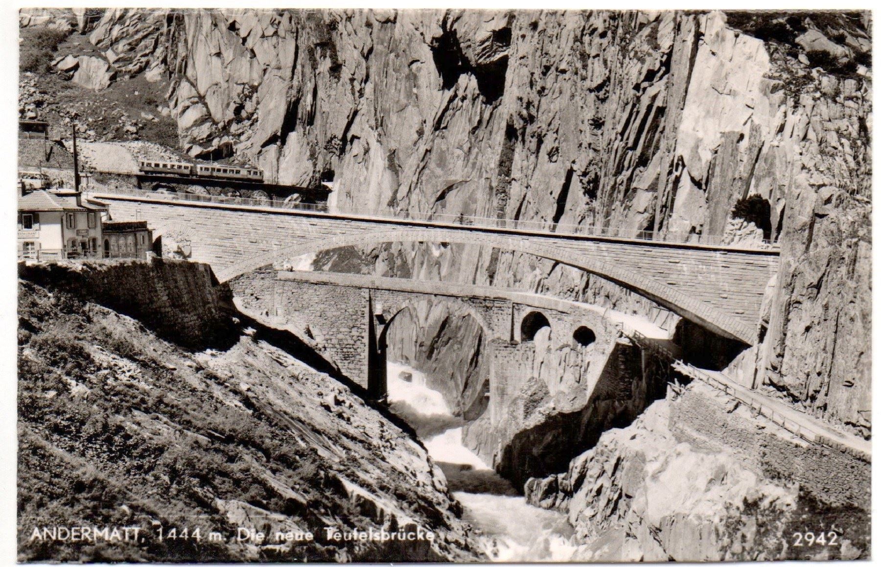 Cartoline postali: Andermatt SCHÖLLENENBAHN Restaurant Teufelsbrücke – Nuovo (secondo la descrizione) da Jona venduto da philajona