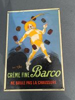 Litho Werbe Blech Schild Creme Fine Barco - Ausgabe ca. 1920
