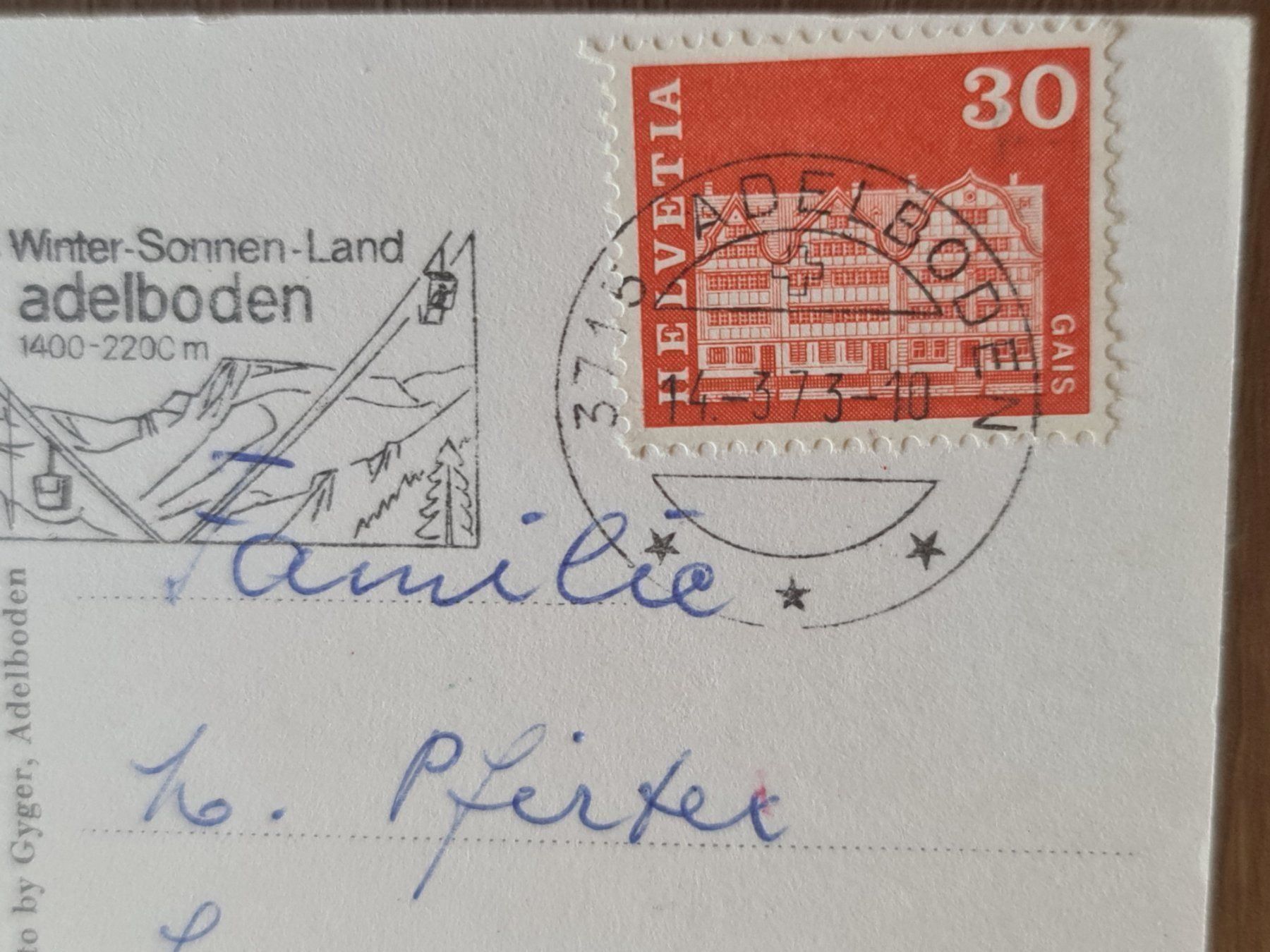 Cartoline postali: Ansichtskarte Adelboden LSB Birg 1973 – Usato da Dintikon venduto da Vexi 1