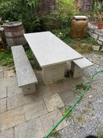 Gartentisch mit Bänken Granit - gebraucht