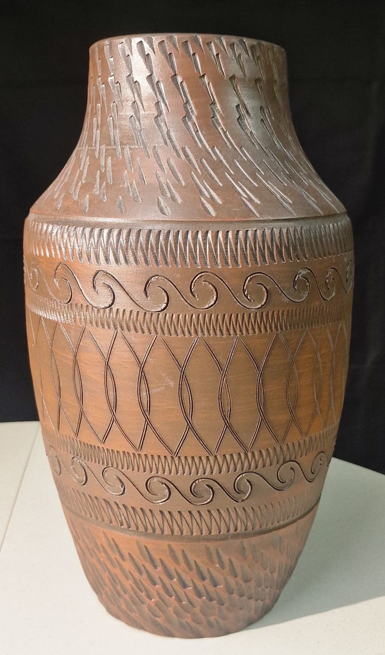 Vasi & Recipienti: Rustikale Vase einzigartigem Muster, Vintage Züllig Bülach – Usato da Affeltrangen venduto da Szafaoli