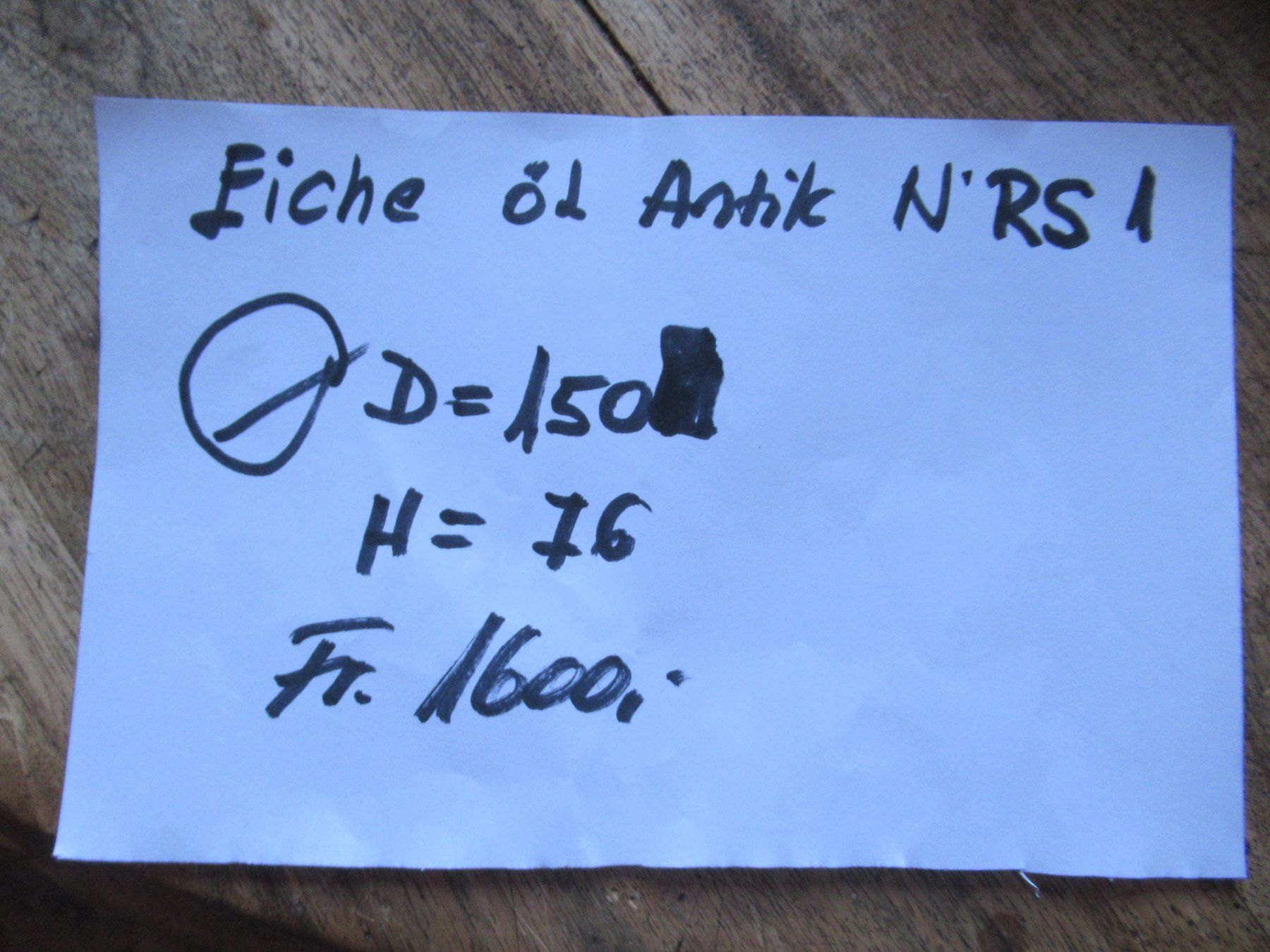 Tavoli: Runder Beizentisch (Eiche/150) – Usato da Berg SG venduto da Pizza58 7