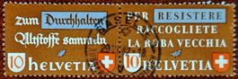 2 Timbres Suisses 1942, oblitéré BASEL