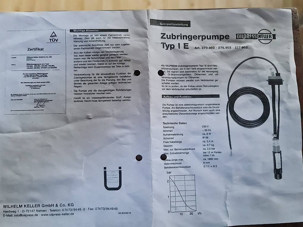Pompe a diesel & di travaso: pompe à immertion AP277  pour mazout – Usato da Chalais venduto da Pmacoustique 1