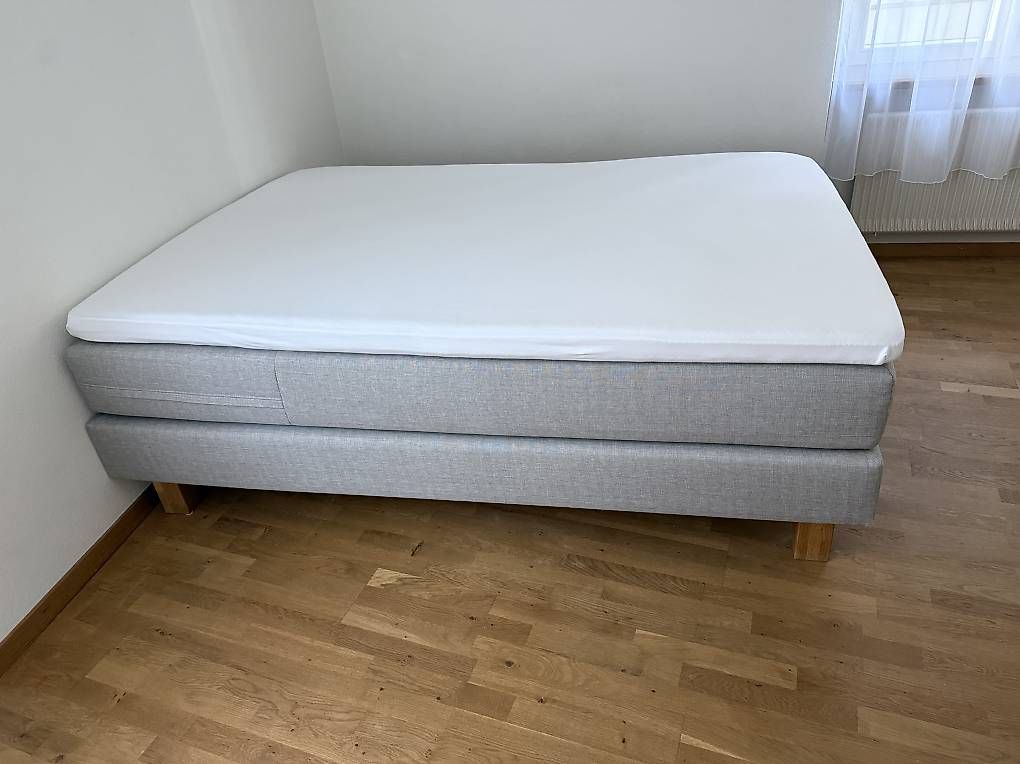 Livique Letti: graues Boxspringbett 140x200 cm – Usato da Burgdorf venduto da tre_nw5g 2