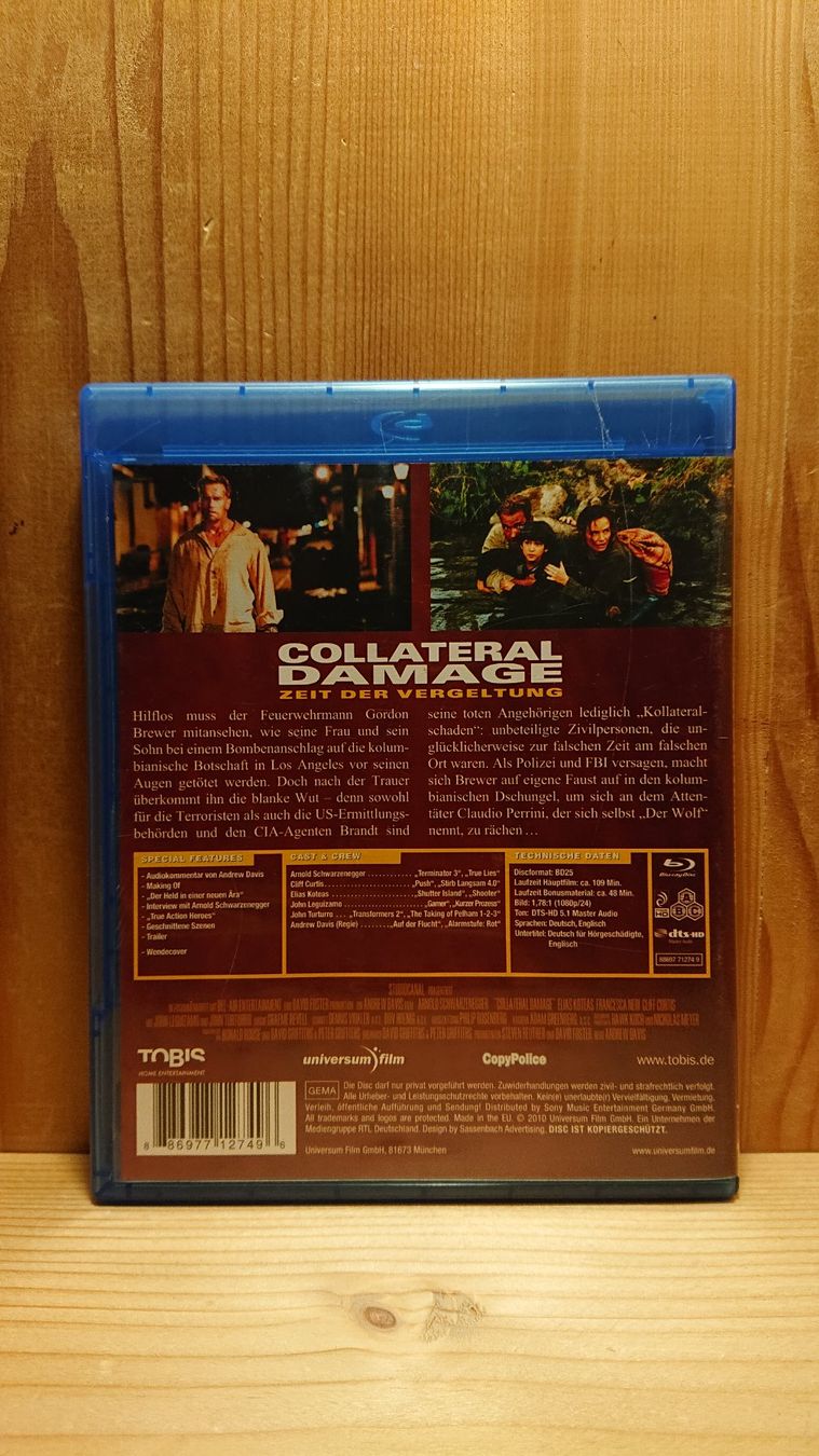 Alle DVDs: COLLATERAL DAMAGE Blu-Ray mit Arnold Schwarzenegger – Gebraucht aus Wilderswil von Exebub 1
