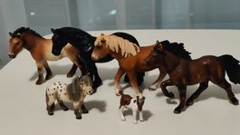 Schleich Pferde Set / 6 Figuren, mit Ponys & Fohlen