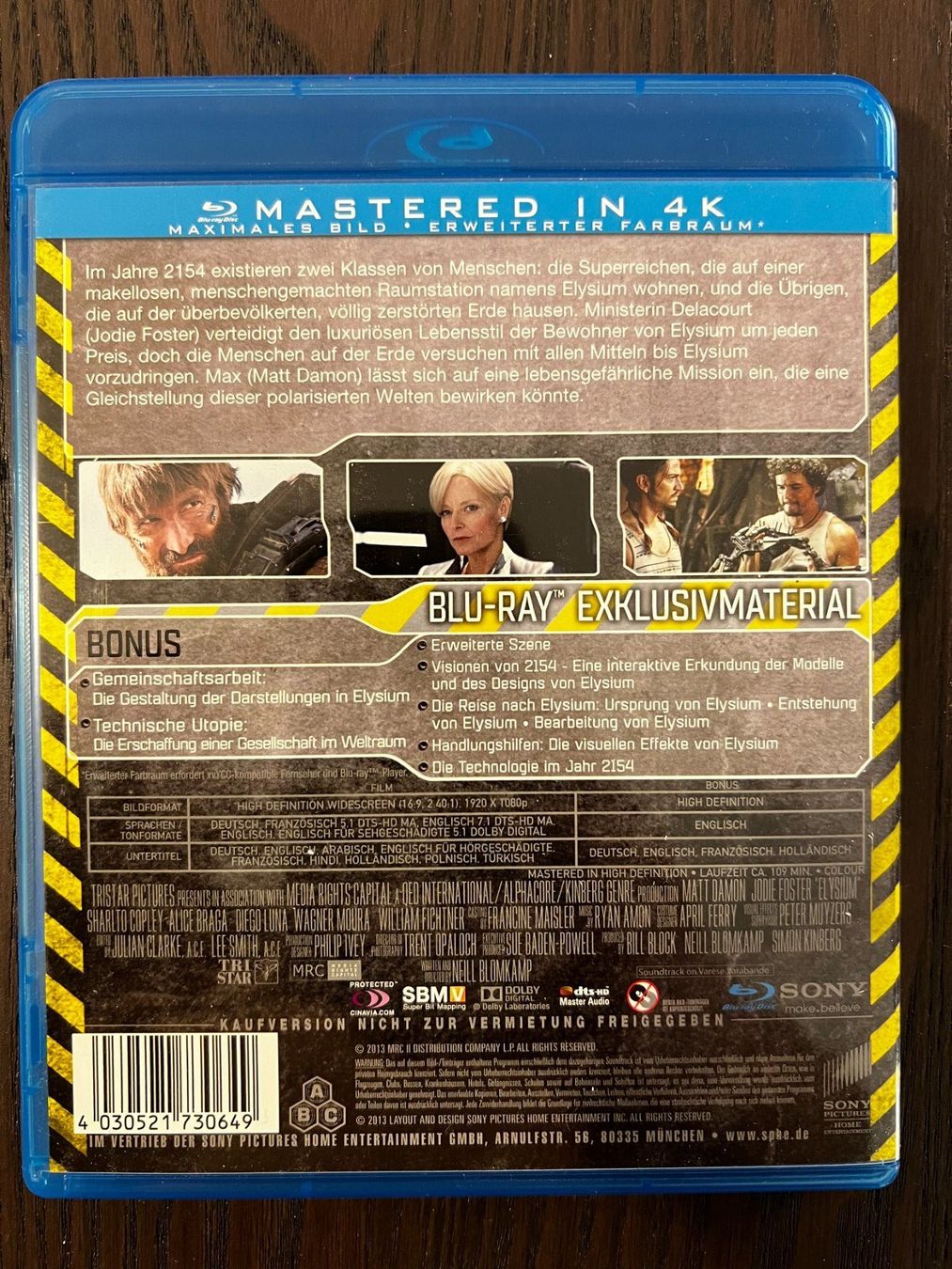 Tutti i DVDs: Elysium – Usato da Zürich venduto da Blu-ray_ZH 1