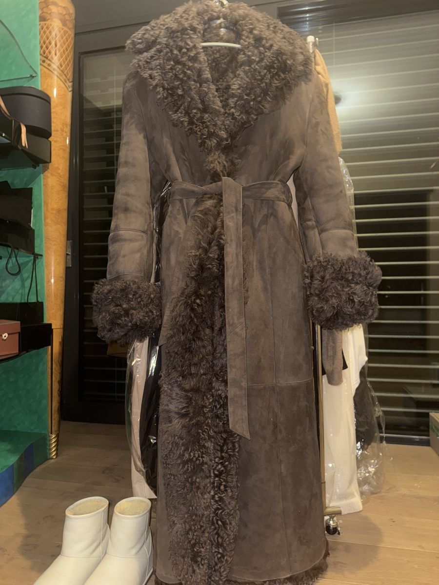 Cappotti: Long Suede Shearling belted Coat – Nuovo (secondo la descrizione) da Genève venduto da val_rp9x 3