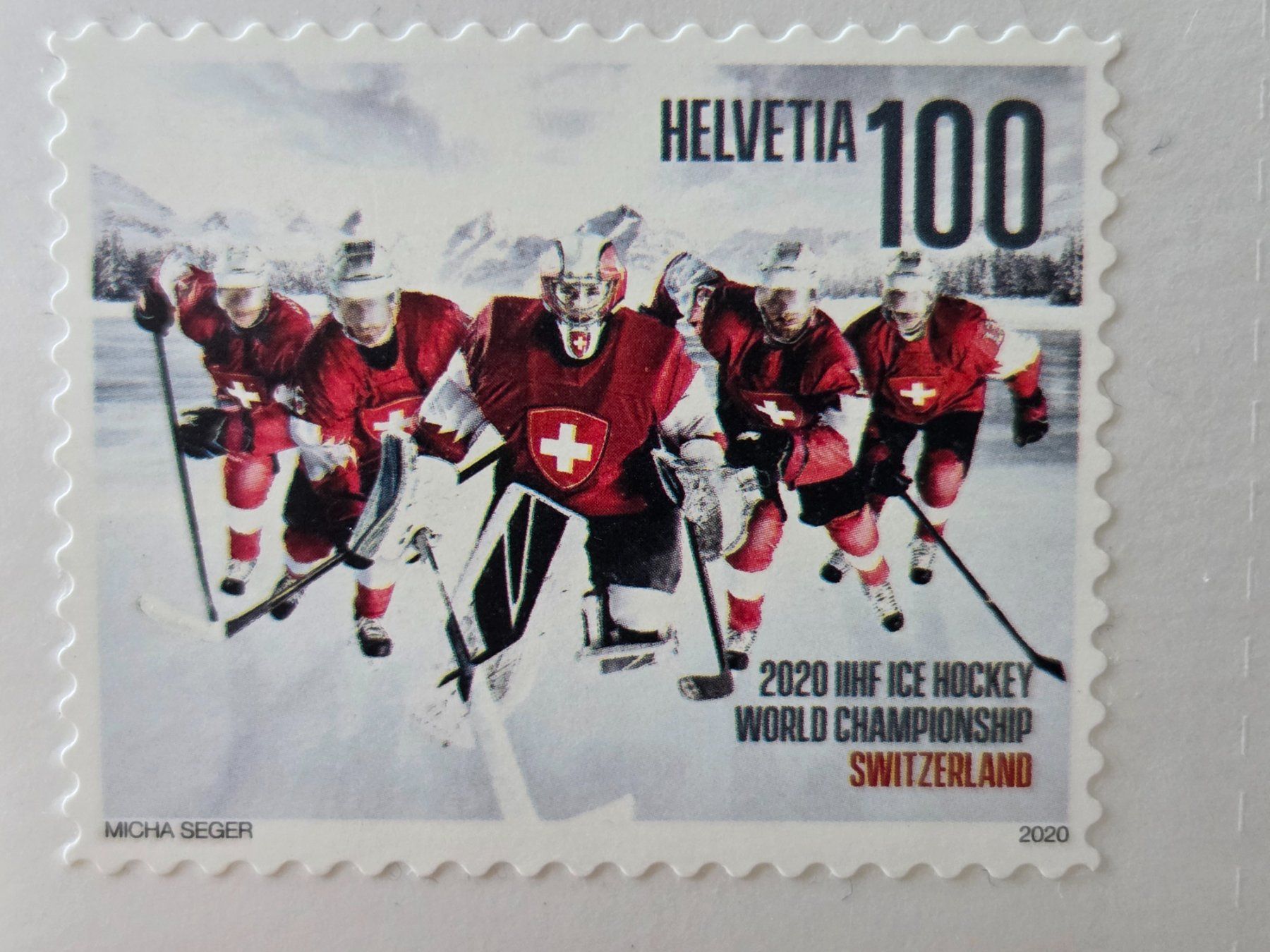 Tutti i francobolli: Bogen Eishockey WM 2020 verschobener Druck – Usato da Rickenbach SO venduto da Bytebull 3
