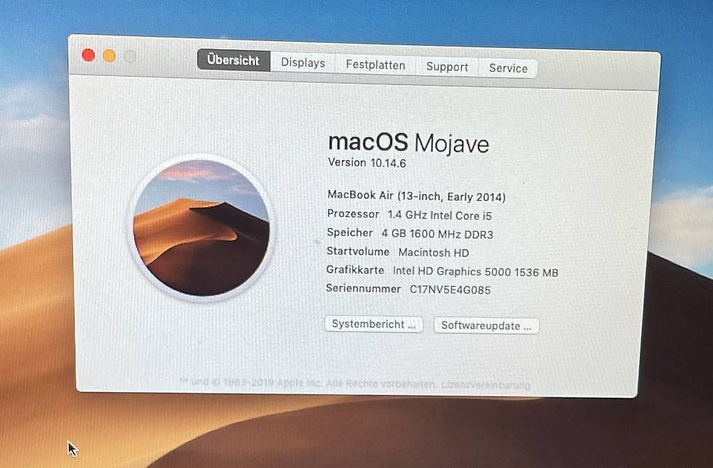 Notebook: Apple MacBook Air (2014) – Usato da Zürich venduto da faberst 1