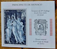 MONACO Bloc ** Les 3 Graces de S. Botticelli, 1997