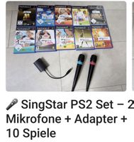 SingStar Set PlayStation 2 mit 2 Mikrofonen und 10 Spielen