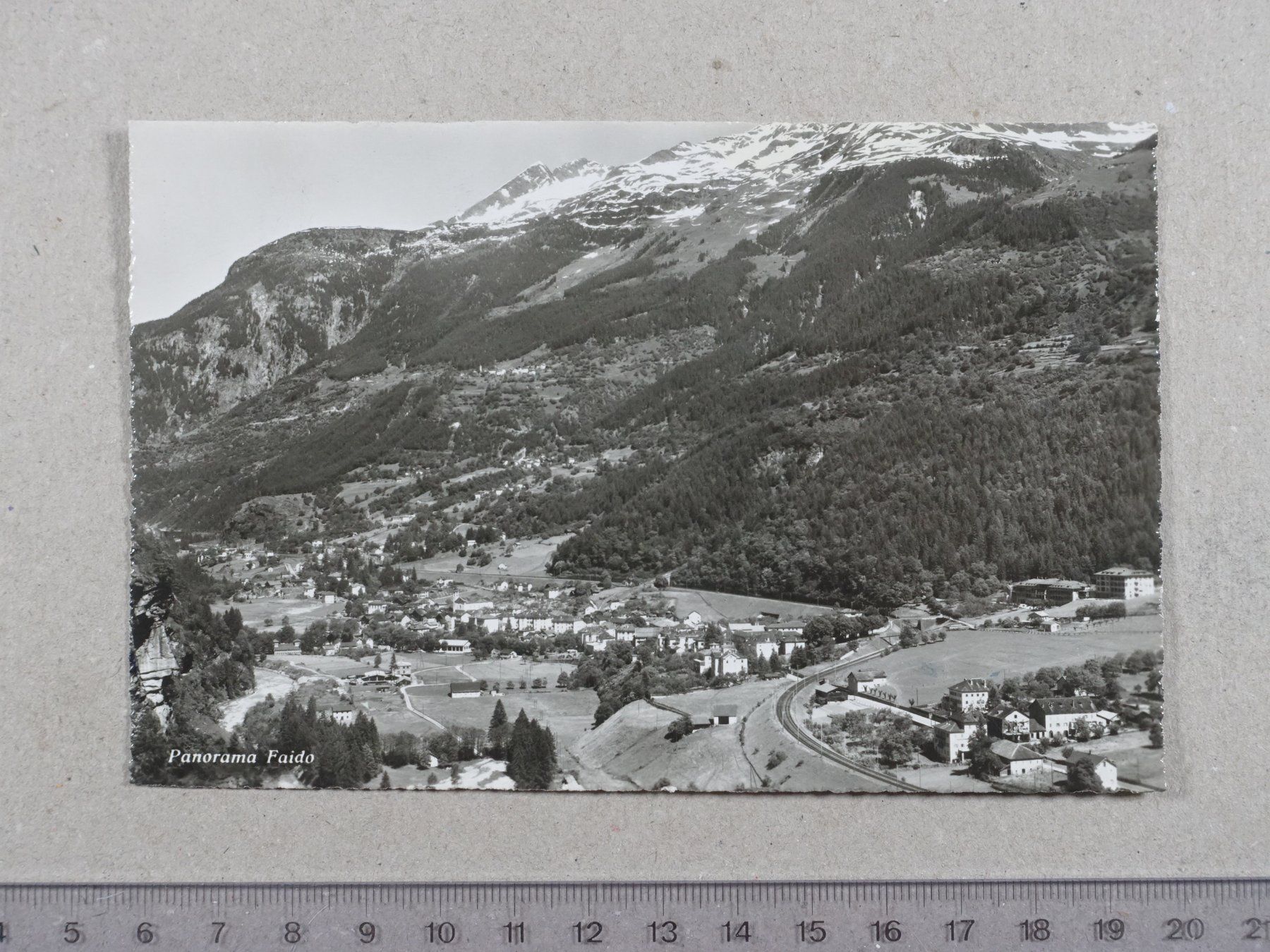 Ansichtskarten: Faido, Panorama, 1953, SBB FFS Stempel – Gebraucht aus Lenzburg von fh1