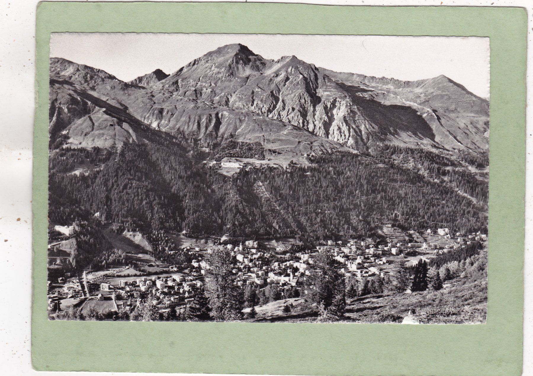 Ansichtskarten: Davos Platz mit Schatzalp 1950 – Gebraucht aus Herisau von Lisegrat2008