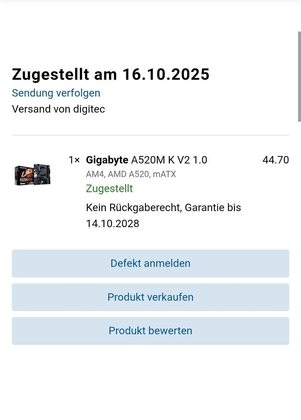 Gigabyte Mainboards: GIGABYTE A520M K V2 Mainboard – Gebraucht aus Emmenbrücke von nem_qht9 2
