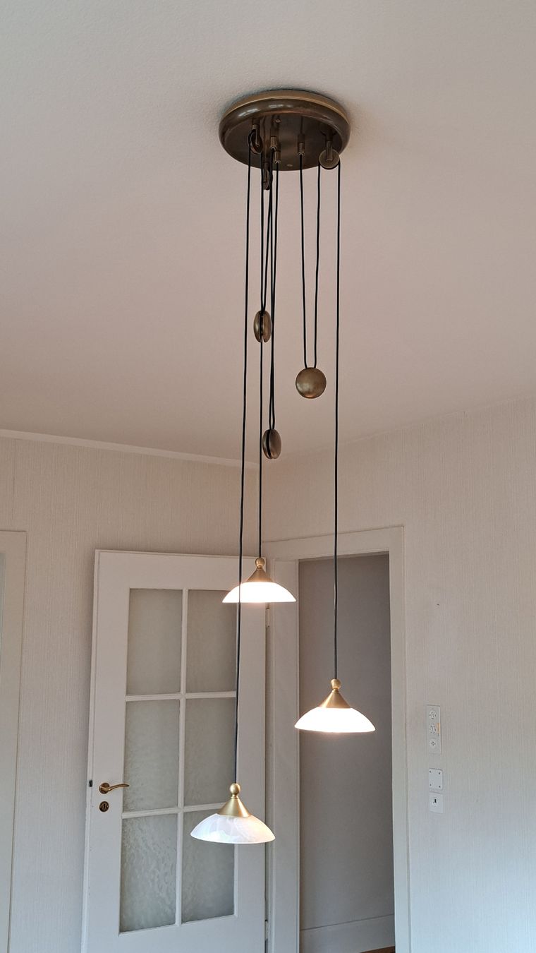 Lampadari & plafoniere: Stilvolle Hängelampe, höhenverstellbar, Messing – Usato da Rikon im Tösstal venduto da MTremp