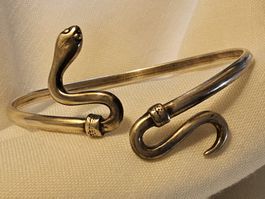 Art Déco Sterling Silber Schlangen Armreif