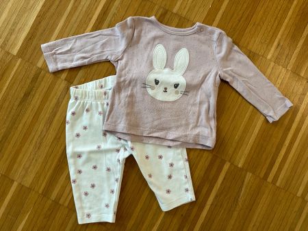 Hasen Shirt und Hose od Pyjama, Gr 68