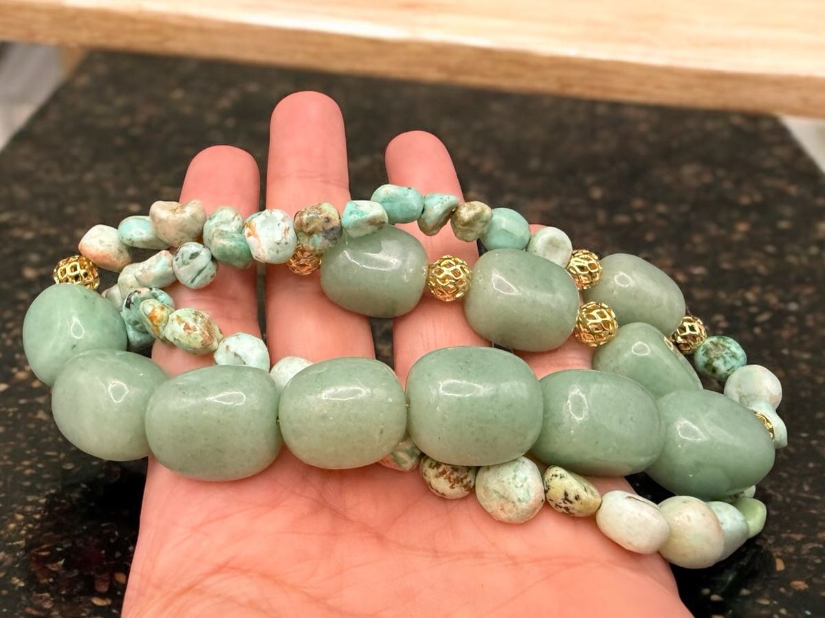 Ketten: Kette mit Amazonit und Peruanischem Türkis – Neu (gemäss Beschreibung) aus Lamone von LaCantinaMagica 6