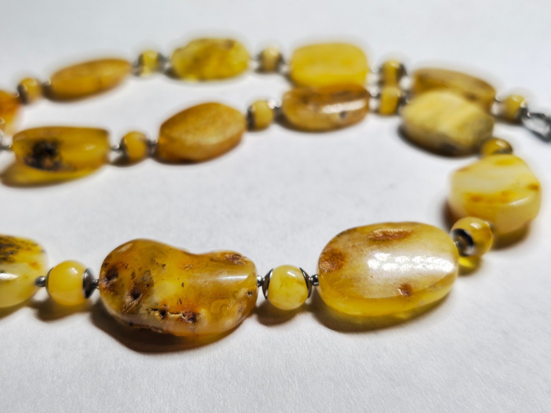 Catenine: 30g Bernsteinkette butterscotch Oliven echt Bernstein Kette – Nuovo (secondo la descrizione) da Riedt b. Erlen venduto da Gottestraene 4