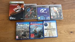 PS3 und 4 und XBox Konvlut Days Gone, God of War, Uncharted